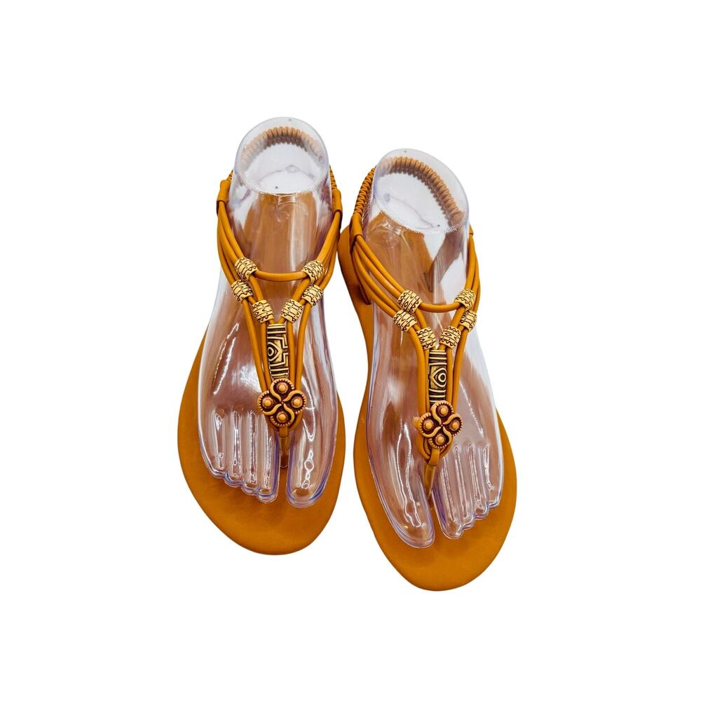 Elegant Native American Southwestern beaded sandals sz 38=7 to 7.5